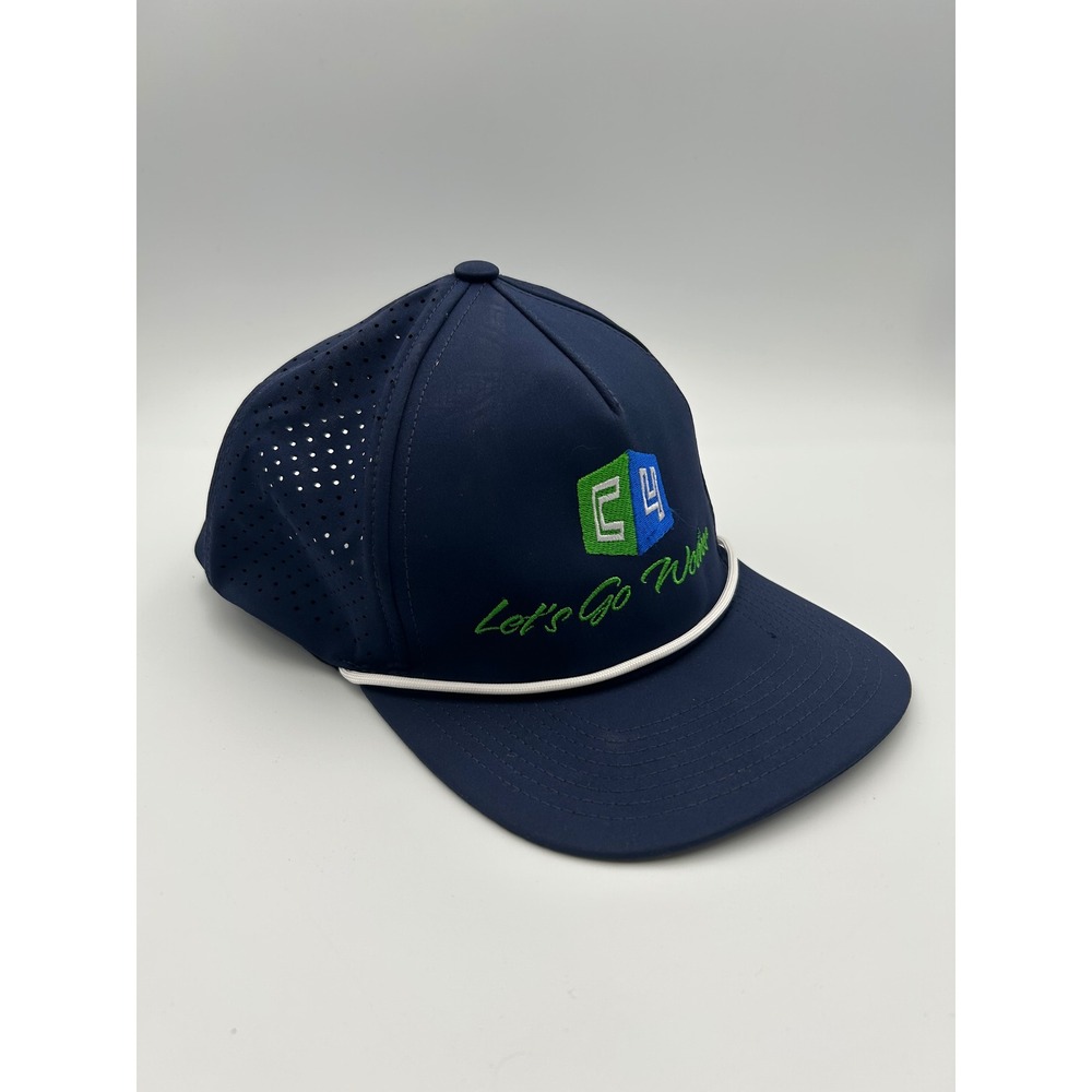 Pacific Headwear P424 Navy Blue Snapback Hat C4 Let's Go Wolves Rope Trucker Cap